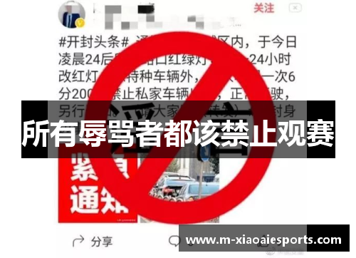 所有辱骂者都该禁止观赛